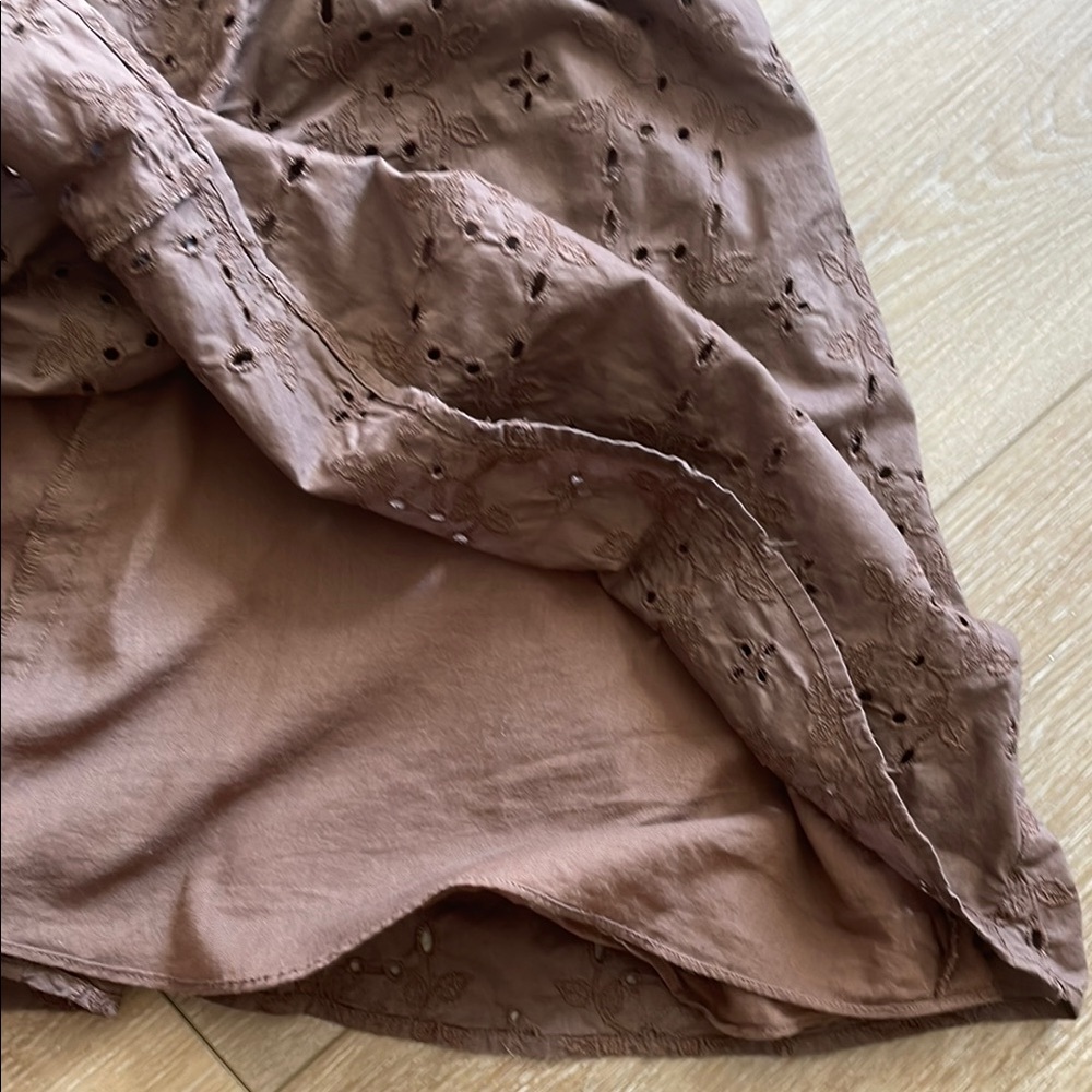 CAbi Faux Wrap Dress Floral Brown Sz 6 - Picture 12 of 13
